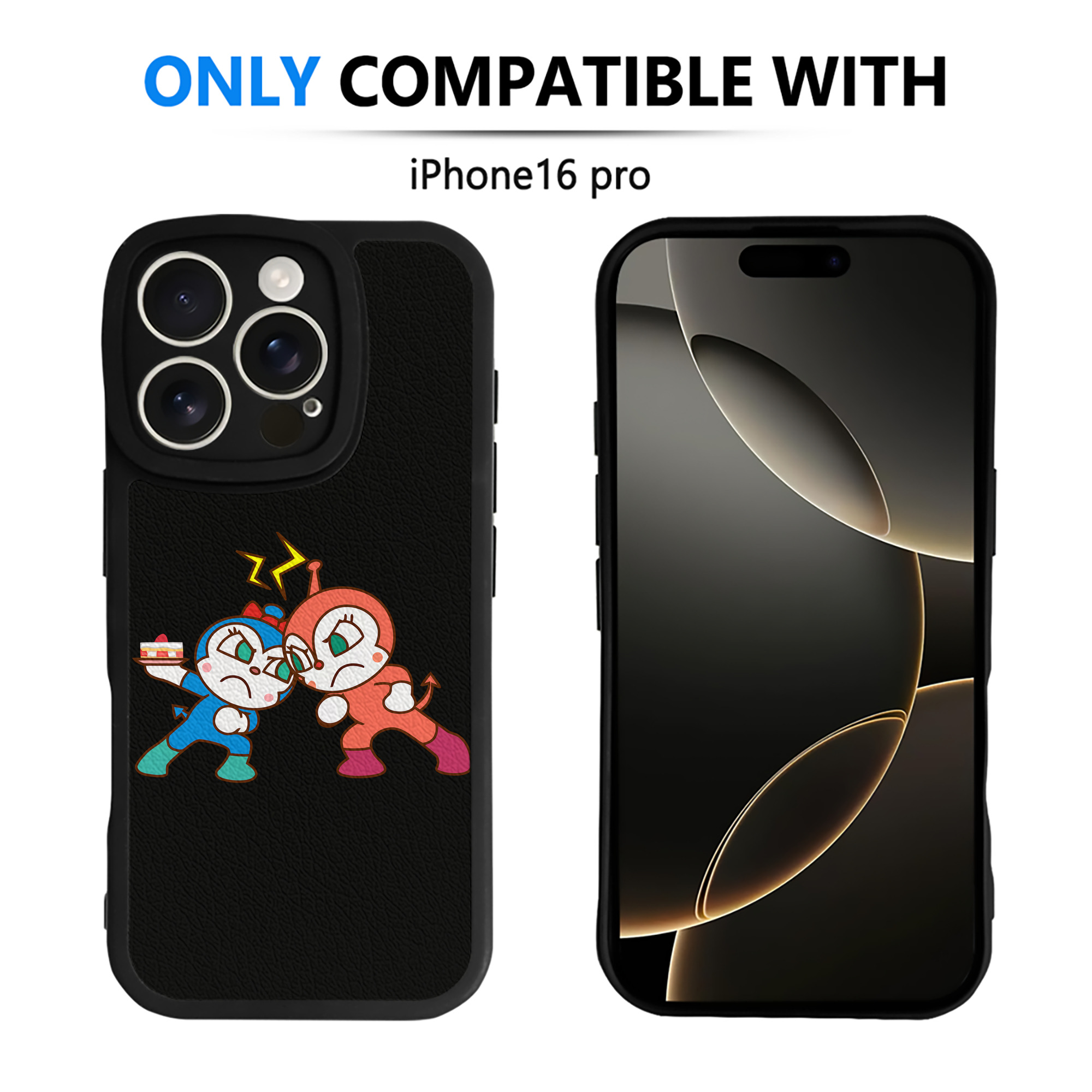 （画像用） アンパンマン Anpanman 【iPhone 16シリーズ対応】シリコンスマホケース（レザー調） 材質：シリコン